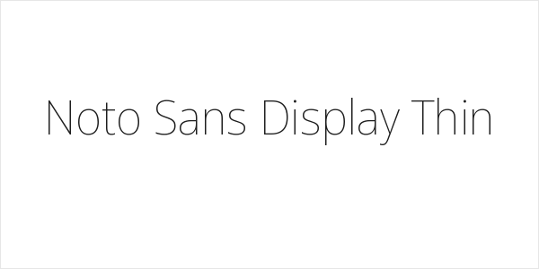 Noto Sans Display Thin Logo