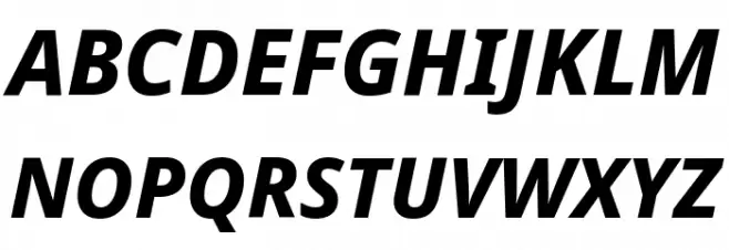 Noto Sans ExtraBold Italic Font UPPERCASE