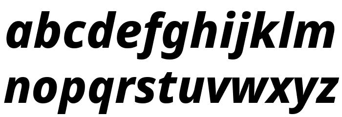 Noto Sans ExtraBold Italic Font LOWERCASE