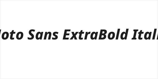 Noto Sans ExtraBold Italic Logo