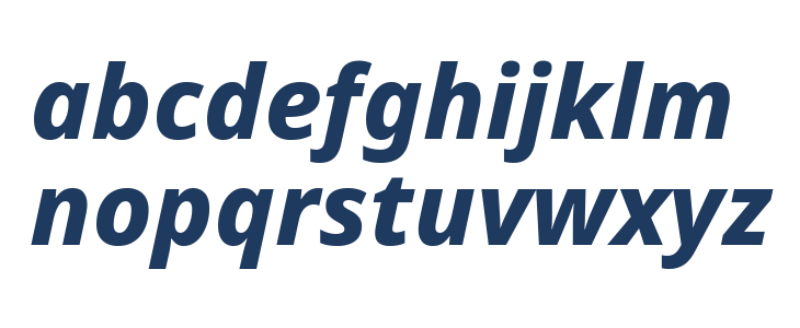 Noto Sans ExtraBold Italic Lowercase