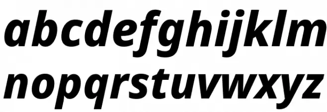 Noto Sans ExtraBold Italic Font LOWERCASE