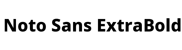 Noto Sans ExtraBold  Frei Schriftart Herunterladen