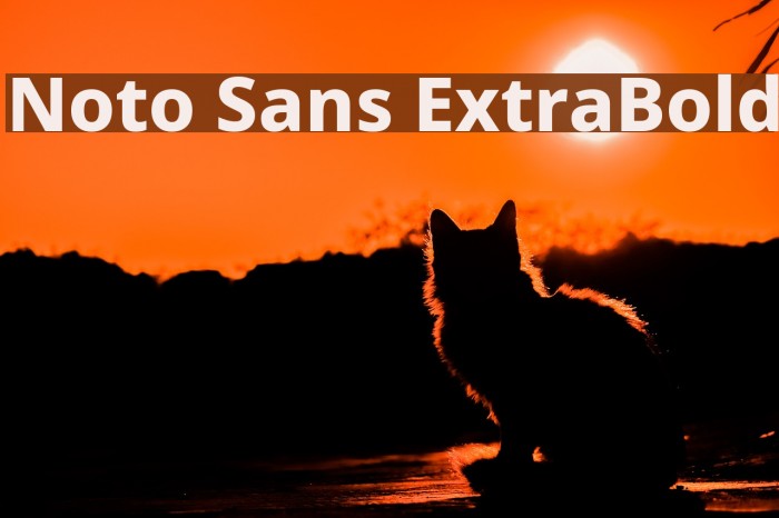 Noto Sans ExtraBold Font examples