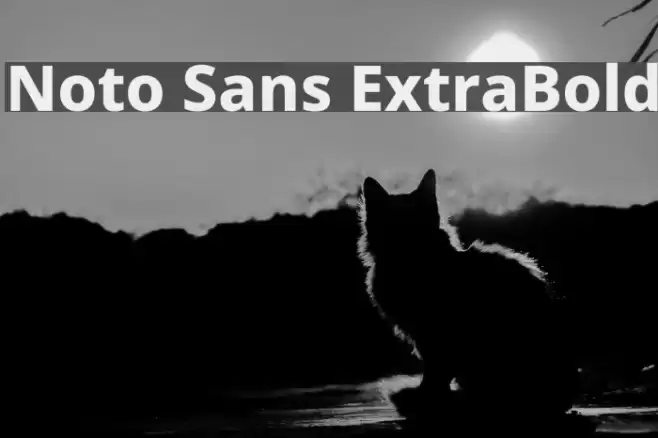 Noto Sans ExtraBold Font examples