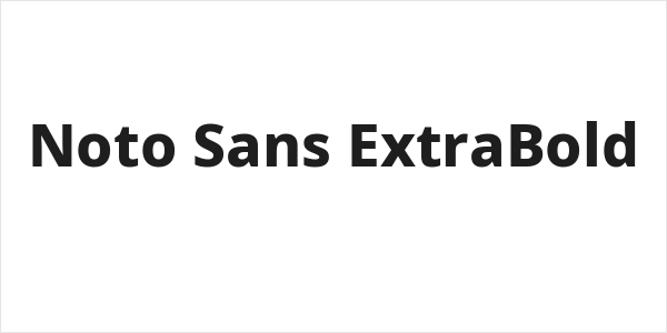 Noto Sans ExtraBold Logo