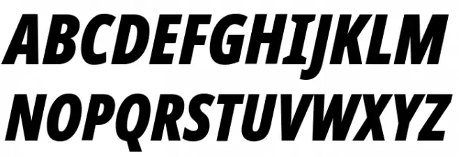 Noto Sans ExtraCondensed Black Italic Fonte MAIÚSCULAS