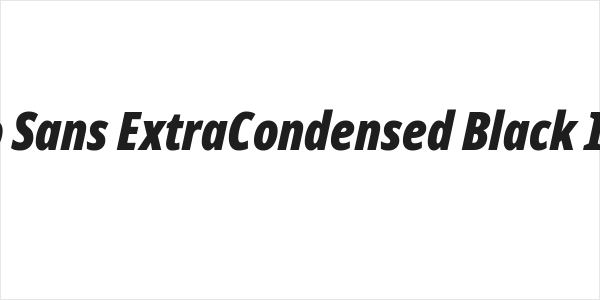 Noto Sans ExtraCondensed Black Italic Logo