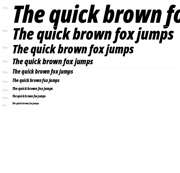 Noto Sans ExtraCondensed Black Italic Waterfall