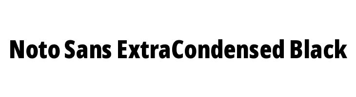 Noto Sans ExtraCondensed Black  免费字体下载