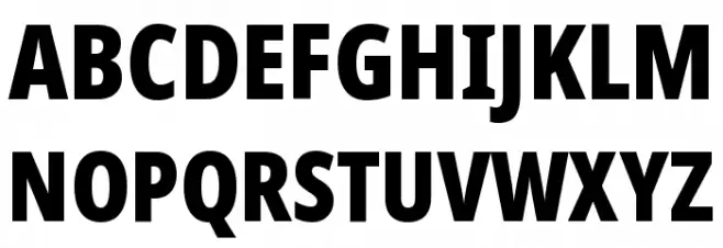 Noto Sans ExtraCondensed Black Schriftart Groß