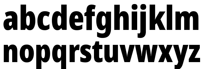 Noto Sans ExtraCondensed Black Font LOWERCASE