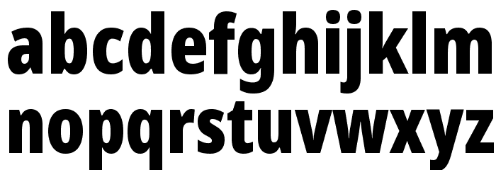 Noto Sans ExtraCondensed Black Font LOWERCASE