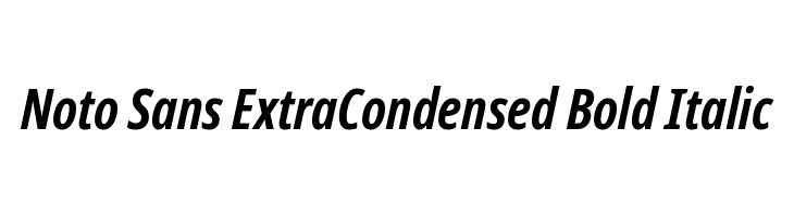 Noto Sans ExtraCondensed Bold Italic  Descarca Fonturi Gratis