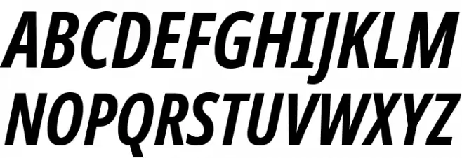 Noto Sans ExtraCondensed Bold Italic Polices MAJUSCULES