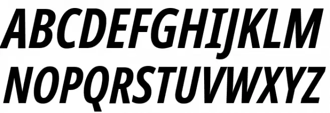 Noto Sans ExtraCondensed Bold Italic خط أحرف كبيرة