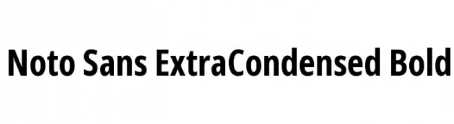 Noto Sans ExtraCondensed Bold  Frei Schriftart Herunterladen