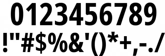 Noto Sans ExtraCondensed Bold Font OTHER CHARS