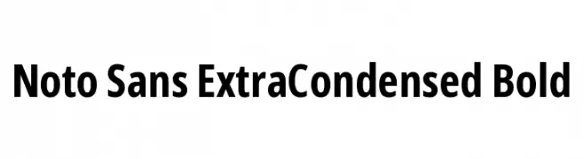 Noto Sans ExtraCondensed Bold  Frei Schriftart Herunterladen