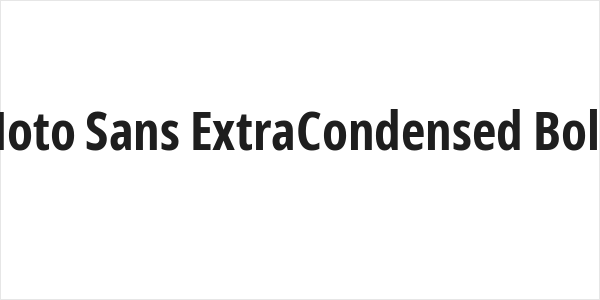 Noto Sans ExtraCondensed Bold Logo