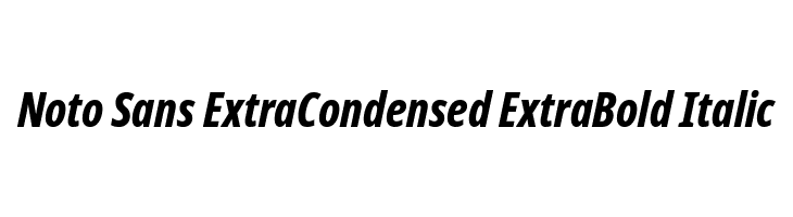 Noto Sans ExtraCondensed ExtraBold Italic  baixar fontes gratis