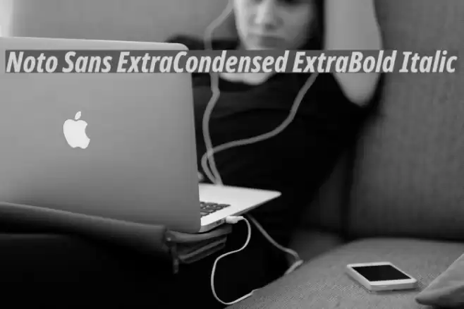 Noto Sans ExtraCondensed ExtraBold Italic Font examples