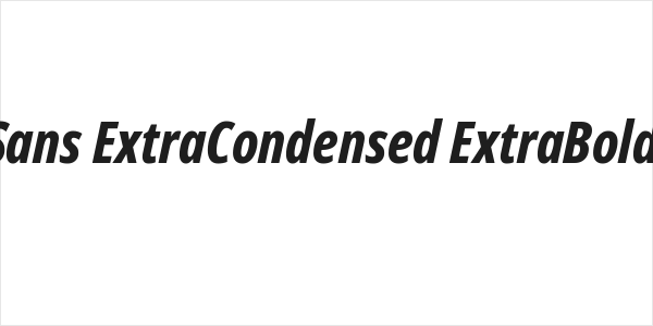 Noto Sans ExtraCondensed ExtraBold Italic Logo