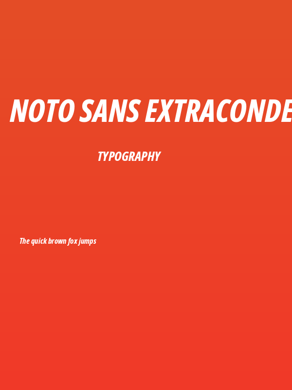 Noto Sans ExtraCondensed ExtraBold Italic Poster
