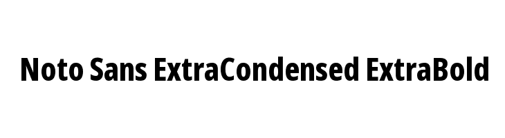 Noto Sans ExtraCondensed ExtraBold  Free Fonts Download