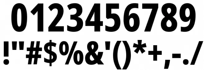 Noto Sans ExtraCondensed ExtraBold Font OTHER CHARS