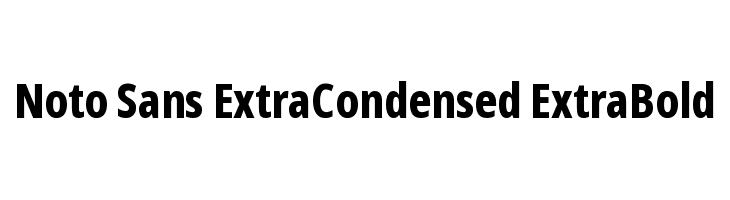 Noto Sans ExtraCondensed ExtraBold  नि: शुल्क फ़ॉन्ट्स डाउनलोड