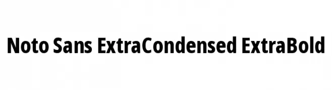 Noto Sans ExtraCondensed ExtraBold  les polices de caractères gratuit tlcharger