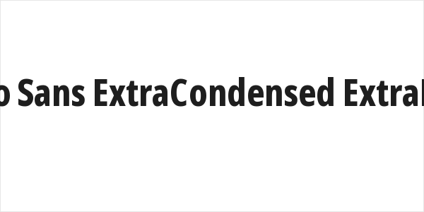 Noto Sans ExtraCondensed ExtraBold Logo