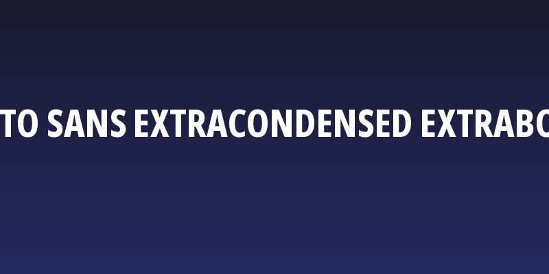 Noto Sans ExtraCondensed ExtraBold Social Header