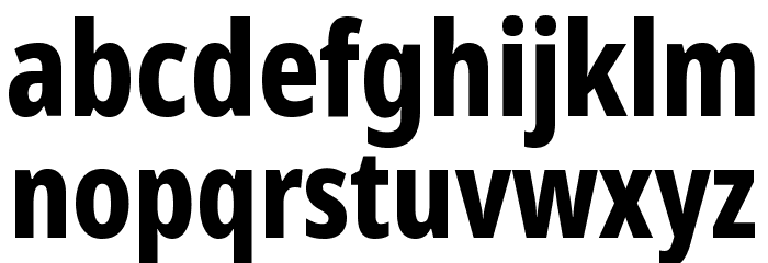 Noto Sans ExtraCondensed ExtraBold Font LOWERCASE