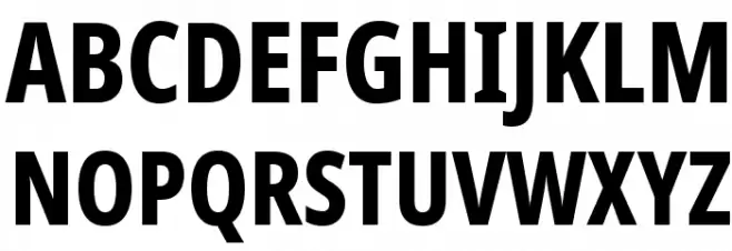Noto Sans ExtraCondensed ExtraBold Schriftart Groß