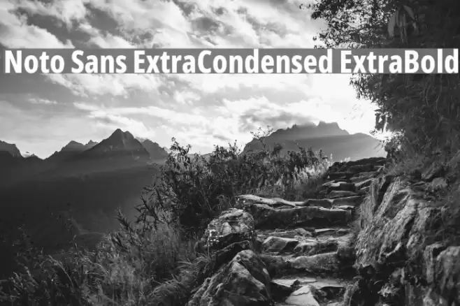 Noto Sans ExtraCondensed ExtraBold Font examples