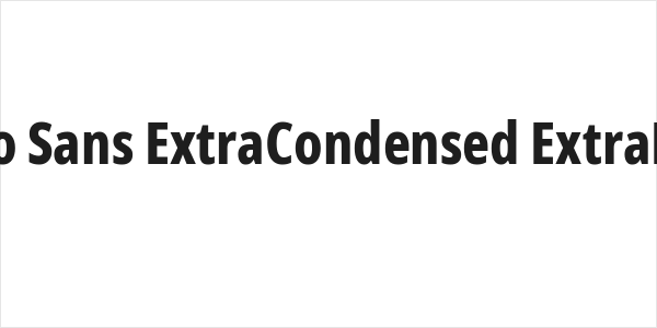Noto Sans ExtraCondensed ExtraBold Logo