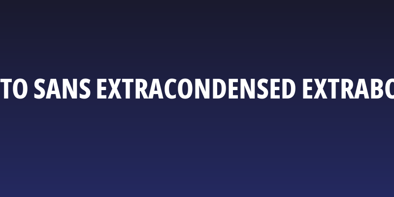 Noto Sans ExtraCondensed ExtraBold Social Header
