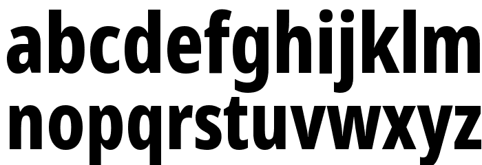 Noto Sans ExtraCondensed ExtraBold Font LOWERCASE