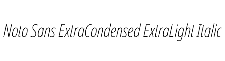Noto Sans ExtraCondensed ExtraLight Italic  Free Fonts Download