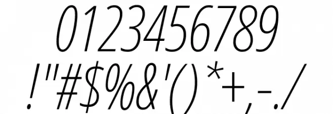 Noto Sans ExtraCondensed ExtraLight Italic Font OTHER CHARS