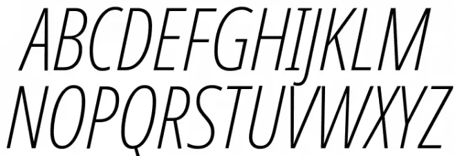 Noto Sans ExtraCondensed ExtraLight Italic Fuentes MAYÚSCULAS