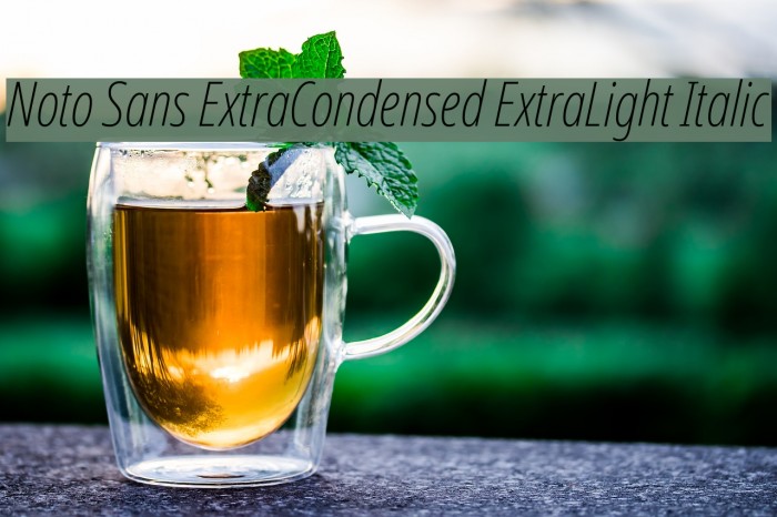 Noto Sans ExtraCondensed ExtraLight Italic Font examples