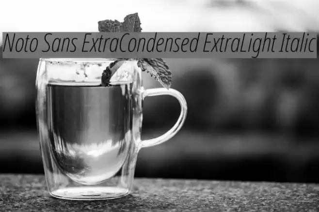 Noto Sans ExtraCondensed ExtraLight Italic Font examples