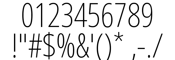 Noto Sans ExtraCondensed ExtraLight Font OTHER CHARS
