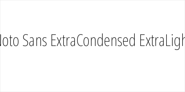 Noto Sans ExtraCondensed ExtraLight Logo