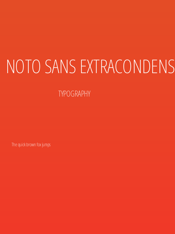 Noto Sans ExtraCondensed ExtraLight Poster