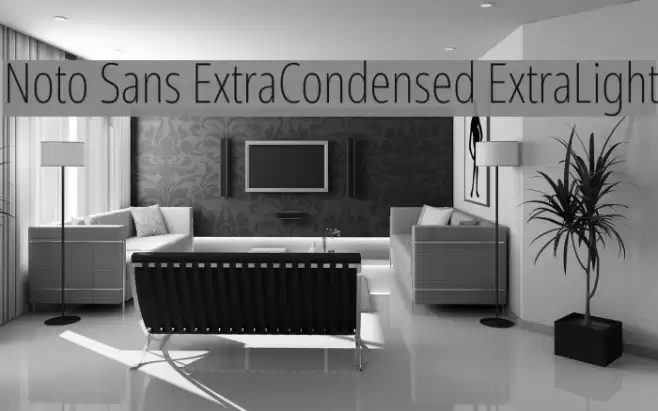 Noto Sans ExtraCondensed ExtraLight Font examples