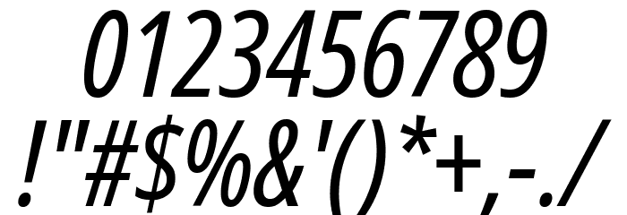 Noto Sans ExtraCondensed Italic Font OTHER CHARS